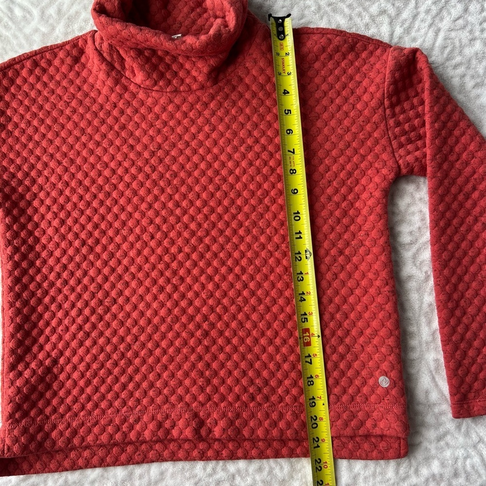 Apana Women’s Quilted Textured Turtleneck Pullover Sweatshirt Size Small - Picture 5 of 7